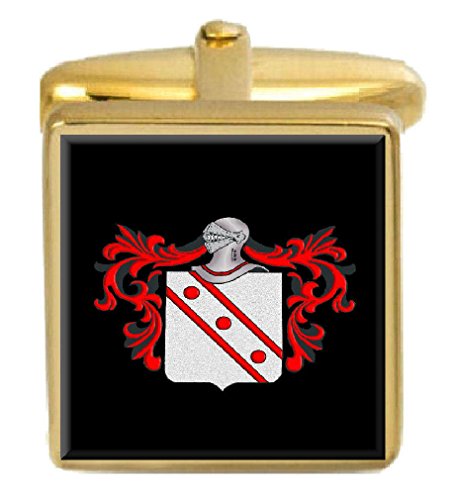 【中古】【未当て嵌める・未開封品】Joyce Ireland Family Crest Surname Coat Of Arms ゴールドカフリンクス 目じるしボックス席