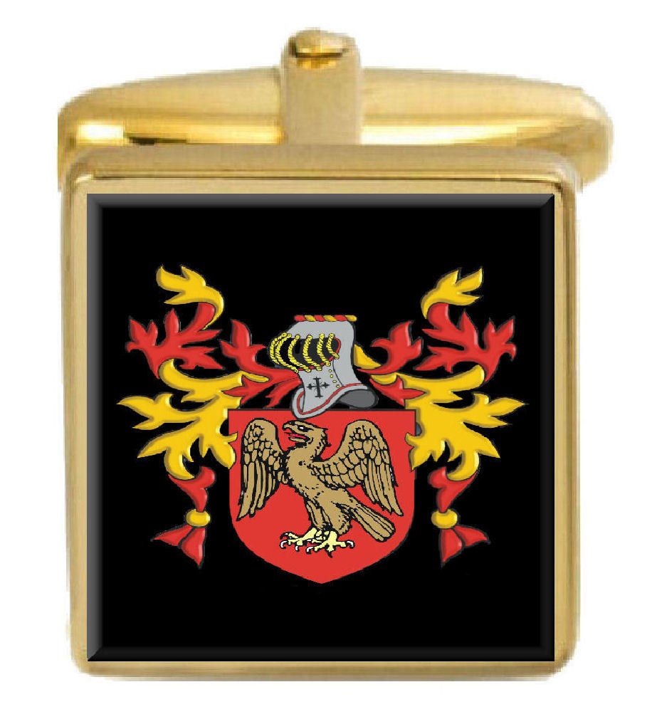 【中古】【未使用・未開封品】「Select Gifts Withnall England Family Crest Surname Coat Of Arms」ゴールドカフリンクス 刻印ボックス