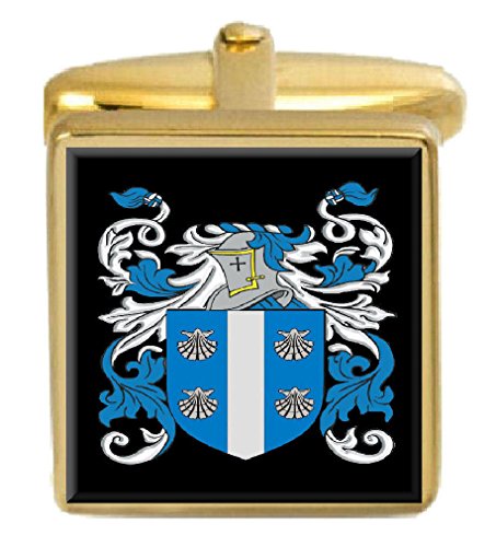 【中古】【未使用・未開封品】Select Gifts Mcdowell アイルランド系 家紋 姓紋章 ゴールドカフリンクス 刻印ボックス｜AJIMURA-SHOP