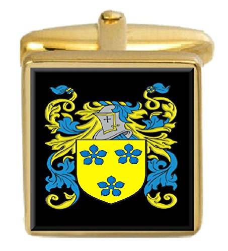 【中古】【未使用・未開封品】Select Gifts Bee England Family Crest 姓紋章 ゴールドカフリンクス 刻印ボックス
