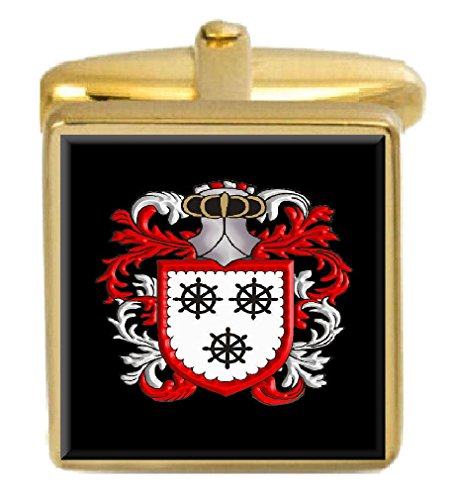 【中古】【未当て嵌める・未開封品】(選りわける差し上げ物) Select Gifts スコットスコットスコット家紋 象徴 象徴 ゴールドカフスリンク 目じるしボックス席