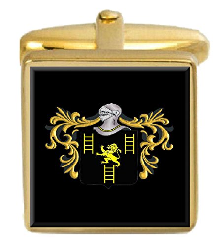 【中古】【未使用・未開封品】Jeffries England Family Crest Surname Coat Of Arms ゴールドカフリンクス 刻印ボックス