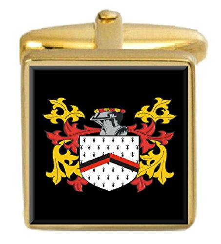 【中古】【未当て嵌める・未開封品】Kimber England Family Crest カフスリンク ゴールドのカフリンクス 目じるし入り口・入口