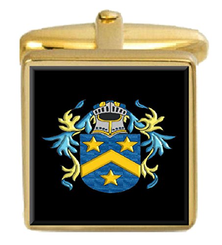 【中古】【未当て嵌める・未開封品】Monaghan Ireland Family Crest Surname Coat Of Arms ゴールドカフリンクス 目じるしボックス席