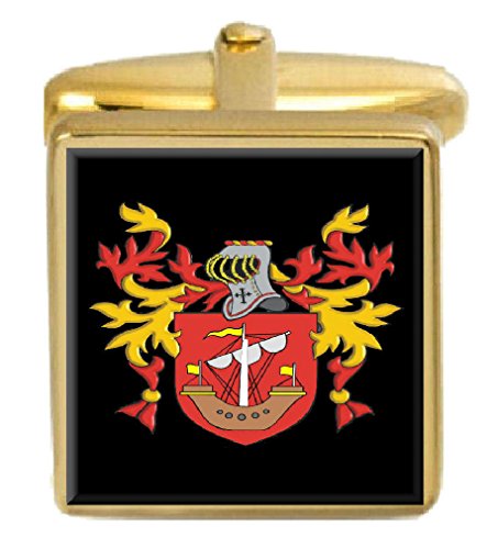 【中古】【未当て嵌める・未開封品】Select Gifts Broun Scotland家記号 姓記号 ゴールドカフリンクス 目じるしボックス席