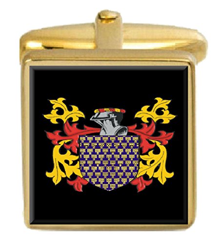 【中古】【未当て嵌める・未開封品】Select Gifts Newcombe イングランド家紋 姓記号 ゴールドカフリンクス 目じるしボックス席