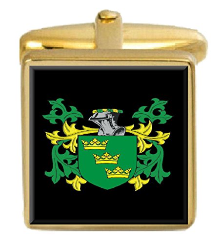 【中古】【未使用・未開封品】Select Gifts Gracy England Family Crest Surname Coat Of Arms ゴールドカフリンクス 刻印ボックス｜AJIMURA-SHOP