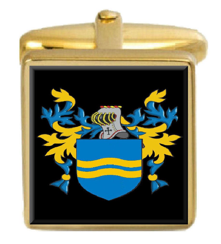 【中古】【未当て嵌める・未開封品】Select Gifts Withington England Family Crest Surname Coat Of Arms ゴールドカフリンクス 目じるしボックス席