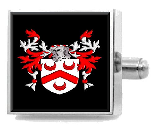 【中古】【未当て嵌める・未開封品】選りわける差し上げ物CarsonエールHeraldry Crestスターリングしろがね色Cufflinks Engraved申したてボックス席