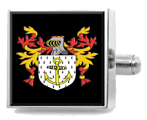 【中古】【未当て嵌める・未開封品】Select Gifts Becket England Heraldry クレスト スターリングしろがね色 カフリンクス 目じるし入り口・入口申したてボックス席