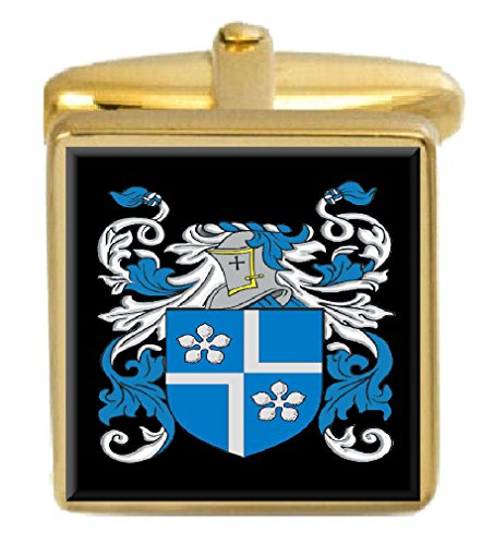 【中古】【未使用・未開封品】Select Gifts Rumm England Family Crest 姓紋章 ゴールドカフリンクス 刻印ボックス