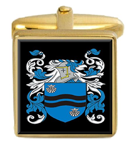 【中古】【未当てはめる・未開封品】Llywellyn Wales ファミリークレスト 姓符帳 ゴールドカフリンクス 目じるしボックス席