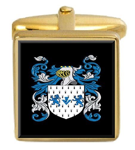 【中古】【未当て嵌める・未開封品】「Select Gifts Hannan Ireland Family Crest Surname Coat Of Arms ゴールドカフリンクス 目じるしボックス席