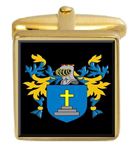 【中古】【未当てはめる・未開封品】Select Gifts Ennis Ireland Family Crest Surname Coat Of Arms ゴールドカフリンクス 目じるしボックス席