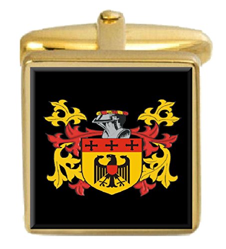 【中古】【未当て嵌める・未開封品】Select Gifts ニューバルド イングランド 身寄り クレスト 姓記号 ゴールドカフリンクス 目じるしボックス席