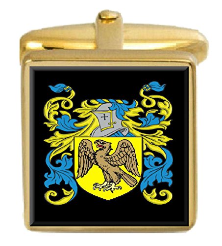 【中古】【未当てはめる・未開封品】(より分ける差し上げ物) Select Gifts Egleston イングランド家紋 苗字符帳 ゴールドカフスリンク 目じるしボックス席
