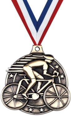 【中古】【未使用・未開封品】ゴールドCycling Medals???3dサイクル2?" Race Award Medals withネックリボンPrime｜AJIMURA-SHOP