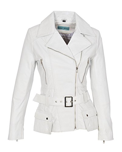 【中古】【未当て嵌める・未開封品】Zafy Leather OUTERWEAR レディース US 大きさ: XX-Large 色つや: 白いこと