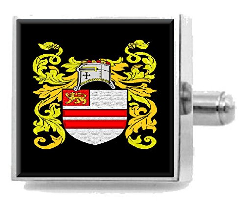 【中古】【未当て嵌める・未開封品】Lancaster England Family Crest カフスリンク 名まえ 厚地の外套・オブ・アームズ カスタマイズ可