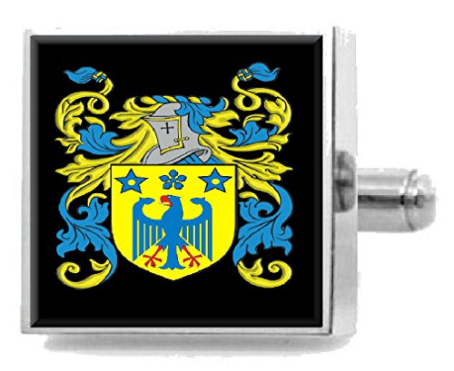 【中古】【未使用・未開封品】選択ギフトCampher England Heraldry CrestスターリングシルバーCufflinks Engravedメッセージボックス