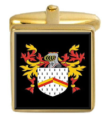 【中古】【未当て嵌める・未開封品】Select Gifts Boyack スコットランド 身寄り クレスト 姓象徴 ゴールドカフリンクス 目じるしボックス席