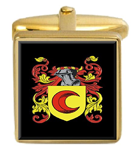 【中古】【未使用・未開封品】Select Gifts Mabyn Wales ファミリー クレスト 姓紋章 ゴールドカフリンクス 刻印ボックス|AJIMURA-SHOP