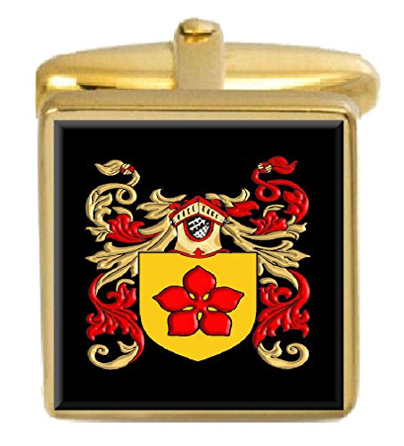 【中古】【未当て嵌める・未開封品】Select Gifts Vernon England 家紋 苗字紋 象徴 ゴールド カフスリンク 目じるし入り口・入口ボックス席