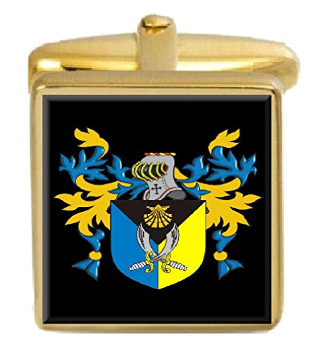 【中古】【未当て嵌める・未開封品】「Select Gifts Taaffe Wales Family Crest Surname Coat Of Arms ゴールドカフリンクス 目じるしボックス席