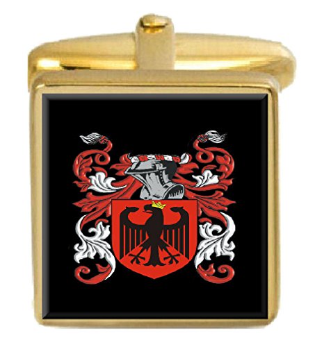 【中古】【未使用・未開封品】(セレクトギフト) Select Gifts カウンターイングランド家紋 名字紋章 ゴールドカフスボタン 刻印ボックス|AJIMURA-SHOP