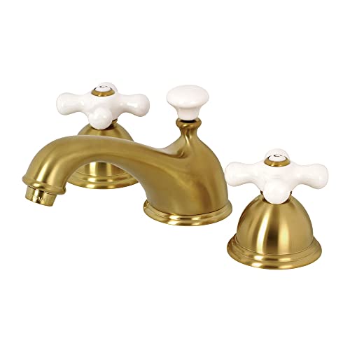【中古】【未当て嵌める・未開封品】Kingston Brass KS3967PX 取りつくろう 幅8in 洗面用むき水道の栓 繻子金管楽器