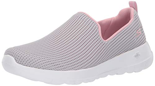 【中古】【未使用・未開封品】Skechers レディース Go Walk Joy-15637 スニーカー, ライトグレー/ピンク。, 9.5