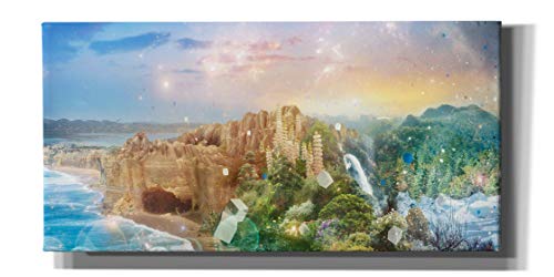 【中古】【未当て嵌める・未開封品】Cortesi老人ホーム\" Press Start Part 1?\"" by Mario Sanchez Nevado、Giclee帆布壁美術 12\"" x 24\"" オレンジ色 CH-CA12241464"