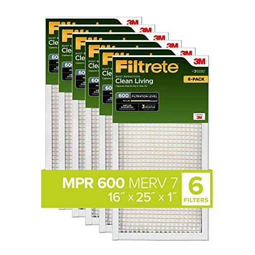 【中古】【未当てはめる・未開封品】Filtrete 16x25x1 空調設備炉大気圏こし器 MPR 600 クリーンリビングダストリダクション 6容器に並べる (確然たるな大きさ15.69 x 24.69 x 0.81)