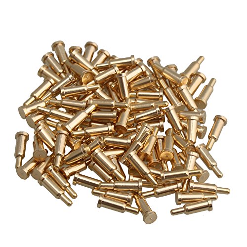 【中古】【未使用・未開封品】Mxfans 金メッキ 銅 バネ ポゴピン プローブ 直径2mm 高さ6mm 100個