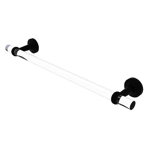 【中古】【未使用・未開封品】Pacific Beach Collection 24 Inch Towel Bar with Twisted Accents - Matte Black