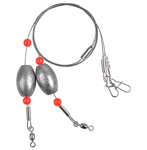【中古】【未使用・未開封品】釣りEgg Sinker重量リグ8pcs Ready Rigs with鉛シンカー釣りスイベルとスナップコネクタステンレススチール釣り引出線ワイヤfor Troutヒラメと下｜AJIMURA-SHOP