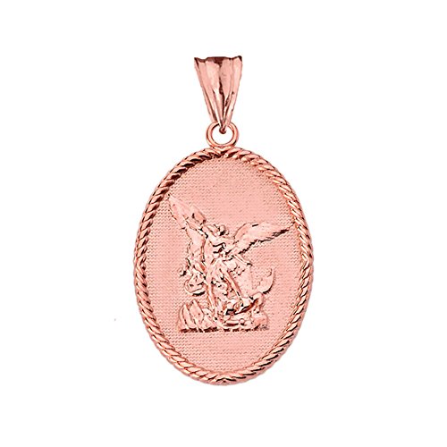 【中古】【未当て嵌める・未開封品】calirosejewelry 10?KゴールドリバーシブルStマイケル・and Ephesians 6?: 10?Verse インチ荷縄シャンデリヤ