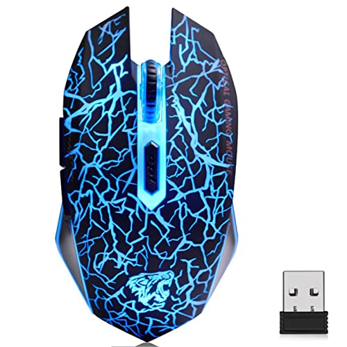 【中古】【未使用・未開封品】TENMOS M2 ワイヤレスゲーミングマウス 静音充電式 光学式 USBコンピュータマウス ワイヤレス 7色LEDライト付き 人間工学設計 3段階調節可能 DPI｜AJIMURA-SHOP