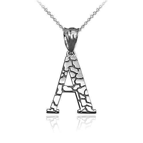 【中古】【未使用・未開封品】LA BLINGZ 10K ホワイトゴールド ナゲット イニシャル A ネックレス ゴールド｜AJIMURA-SHOP