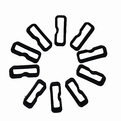 【中古】【未使用・未開封品】TenCloud Band Keepers Compatible with Garmin vivosmart 3 Tracker Replacement Black Silicone Secure Holders Fasteners Rings Loops (10-Pa