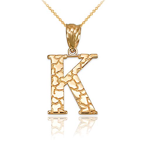 【中古】【未当て嵌める・未開封品】天使の都市 BLINGZ 10K 黄色ゴールド 金塊 かしら文字 文字記号 K 首飾り ゴールド