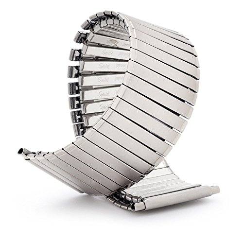 【中古】【未使用・未開封品】Speidel メンズ Twist-O-Flex ステンレススチール 拡張バンド シルバートーン ストレートエンド 24-30mm