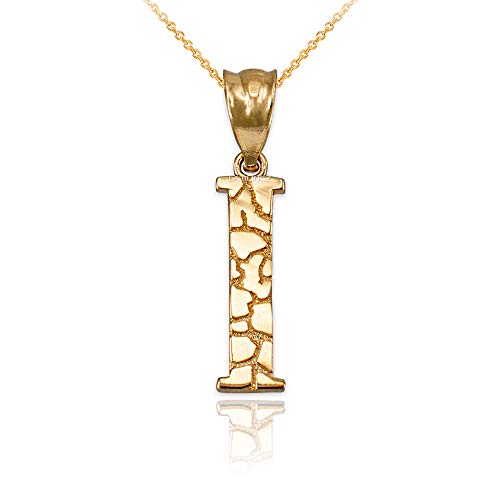 【中古】【未当てはめる・未開封品】天使の都市 BLINGZ 14K 黄色ゴールド 金塊 かしら文字 文字記号 I 頸飾り ゴールド