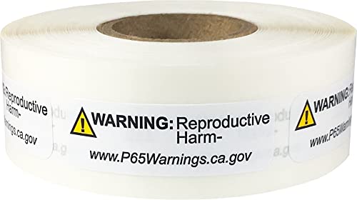 【中古】【未使用・未開封品】California Proposition 65 警告ラベル 複製 害 ショートフォーム .5 x 1.5インチ 500枚の粘着ステッカー|AJIMURA-SHOP
