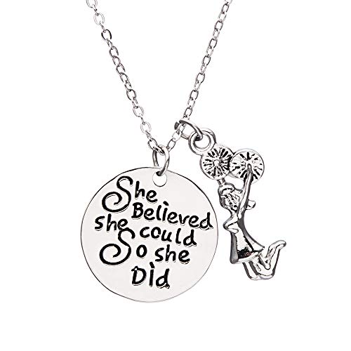 【中古】【未当て嵌める・未開封品】Infinity Collection チアチャームネックレス - Cheer She Believed She Could So She Did うしろ帯用宝飾品 チアリーダー用