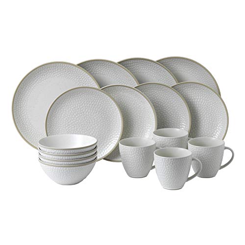 【中古】【未使用・未開封品】Royal Doulton Maze グリルホワイトハンマー 16ピース ディナーウェアセット