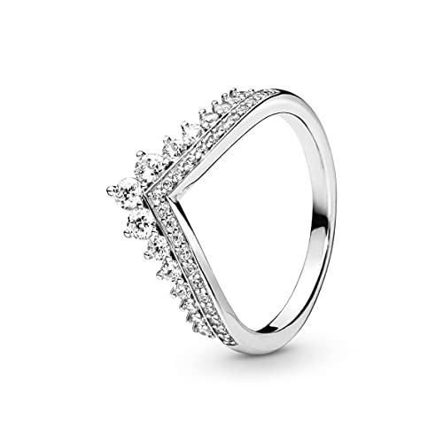 【中古】【未当てはめる・未開封品】PANDORA プリンセスウィッシュスターリングシルバーリング、大いさ：EUR-54、US-7 - 197736CZ-54