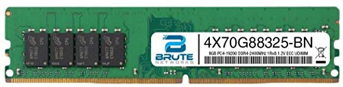 【中古】【未当てはめる・未開封品】Brute Networks 4X70G88325-BN - 8GB マイコン4-19200 DDR4-2400Mhz 1RX8 1.2v ECC UDIMM (OEM PN # 4X70G88325好いかげんに)