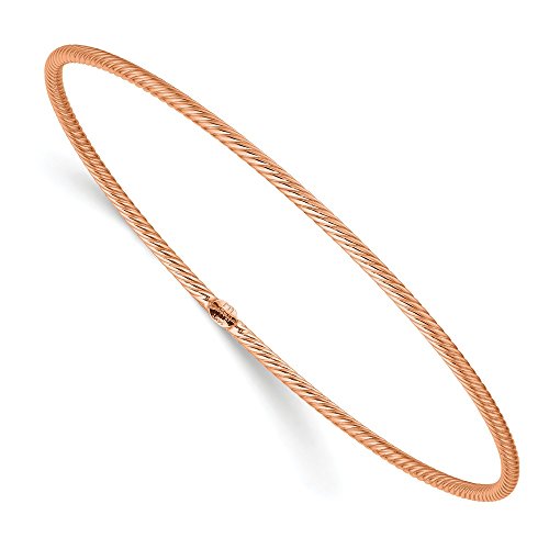 【中古】【未当て嵌める・未開封品】Leslie\u0027s 14K サクラ色ゴールド 光輝のある質感のスリッポン バングル