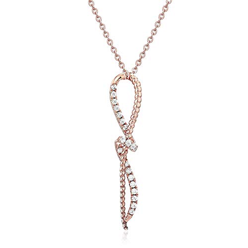 【中古】【未使用・未開封品】Vir Jewels ダイヤモンドペンダントネックレス 14Kゴールド 18インチチェーン 異なるデザイン, ローズゴールド ダイアモンド, ダイヤモンド